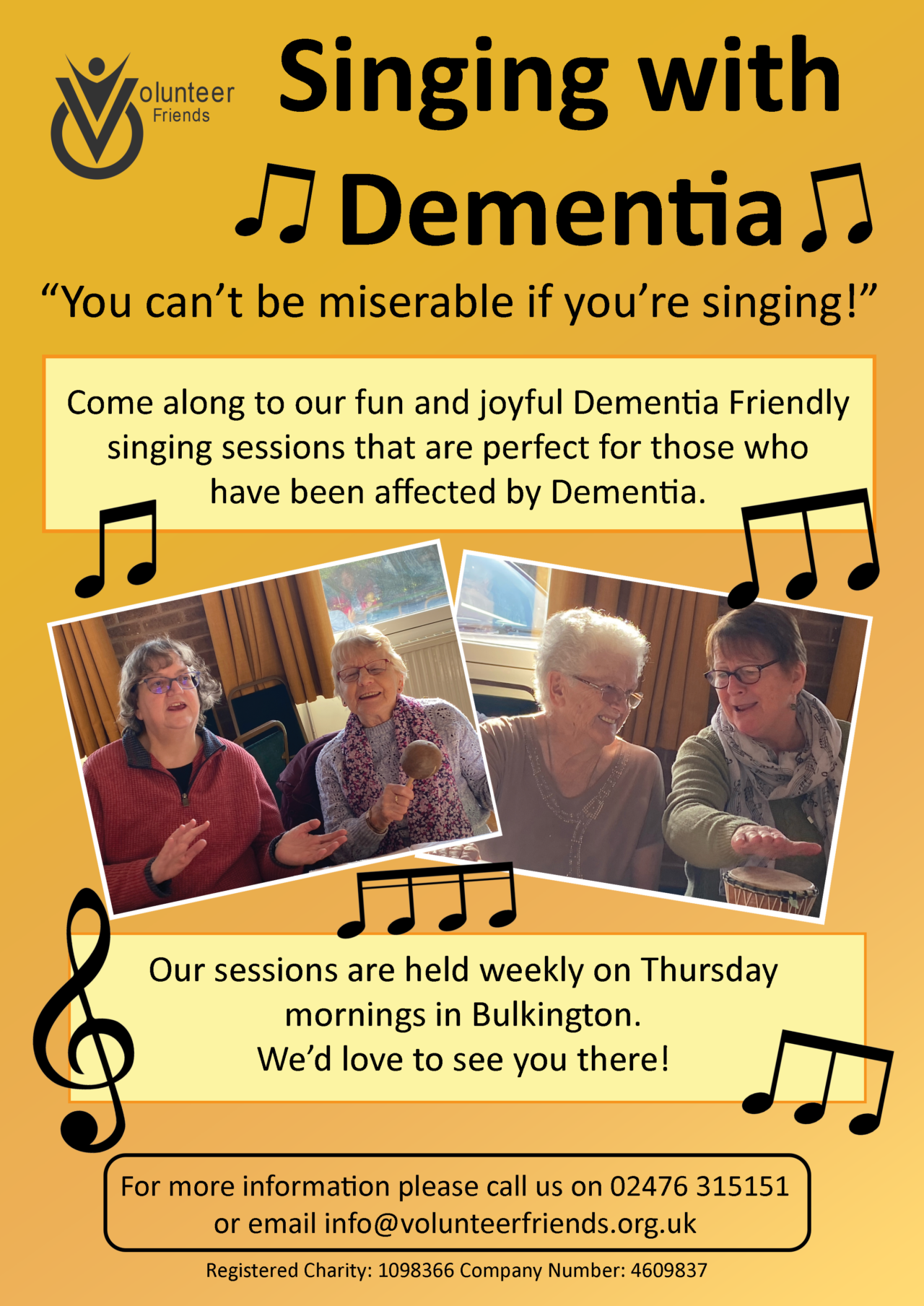 Singing with Dementia | Volunteer Friends